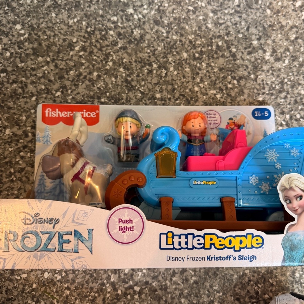 Fisher-Price Little People Disney Frozen Kristoff Sleigh Anna Sven GKR21 NEW